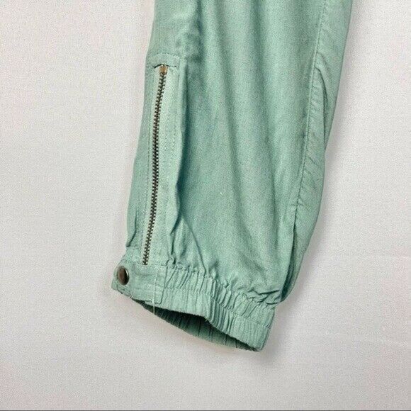 Sundance Sage Green Drawstring Zip Bottom Joggers XS - Picture 4 of 6